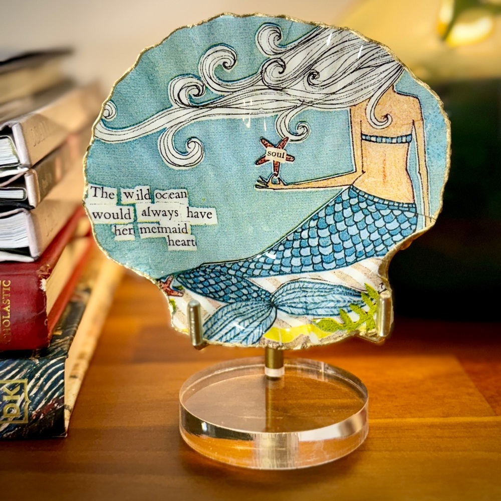 Mermaid Inlay Shell Art Piece✨🐚✨
